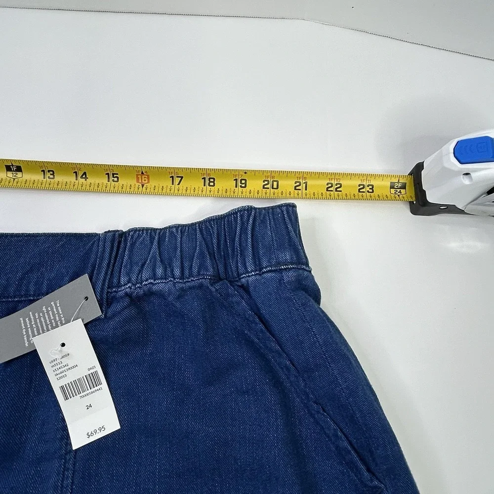 Lane‎ Bryant Pull On Shorts Women's 24 Blue Mid-rise Pockets Lightweight NWT